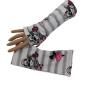 Preview: Armstulpen Skull mit Blumen