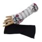 Preview: Armstulpen Skull mit Blumen