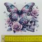 Preview: Bügelbild Schmetterling Skull