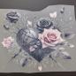 Preview: Bügelbild Rosenherz rosa