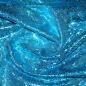 Preview: Tanzstoff, Kostümstoff aqua blau funkelnd