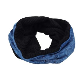 Halssocke Muster blau/schwarz