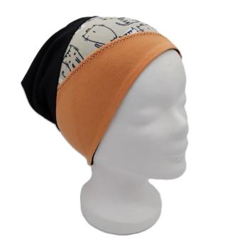 Beanie Mütze Katzen, 43 cm Umfang