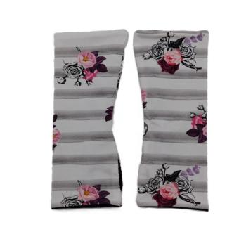 Preview: Armstulpen Skull mit Blumen