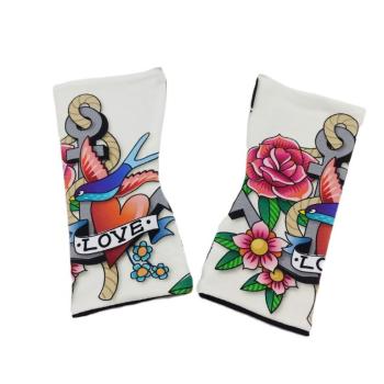 Preview: Wende- Armstulpen mit Daumenloch Tattoo-Stil Anker