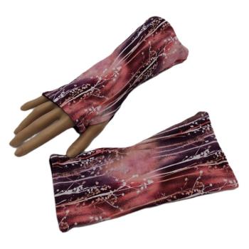 Wende- Armstulpen mit Daumenloch Muster rot