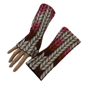 Preview: Wende- Armstulpen mit Daumenloch Strickmuster