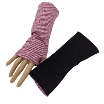 Preview: Wende- Armstulpen mit Daumenloch Strick