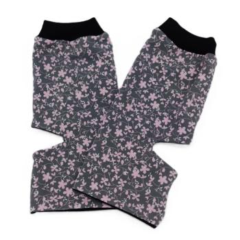 Wende-Yogasocken Blümchen rosa