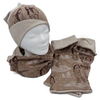 Set aus Mütze, Loop und Beinstulpen Mädchen