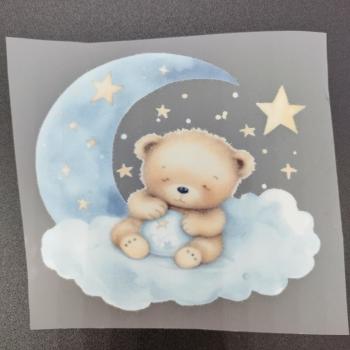 Preview: Bügelbild Bär Mond