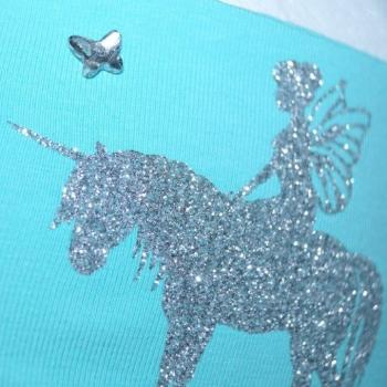 Preview: Stirnband Elfe, Einhorn mint/silber