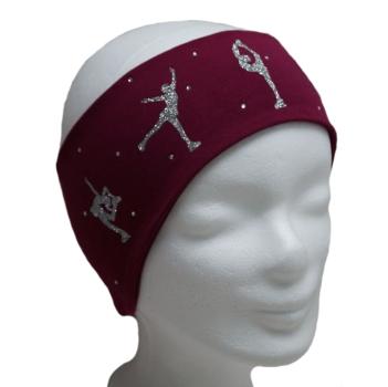 Preview: Stirnband Eiskunstlauf Elemente rot