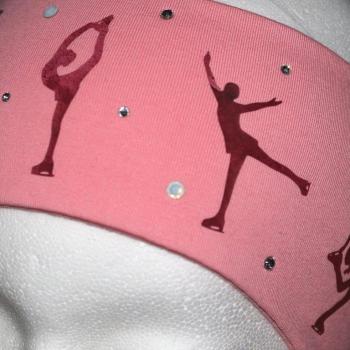 Preview: Stirnband watercolour Eiskunstlauf apricot