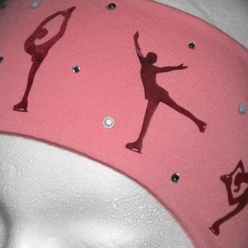 Preview: Stirnband watercolour Eiskunstlauf apricot