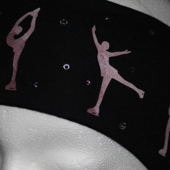 Preview: Stirnband watercolour Eiskunstlauf schwarz