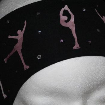 Preview: Stirnband watercolour Eiskunstlauf schwarz