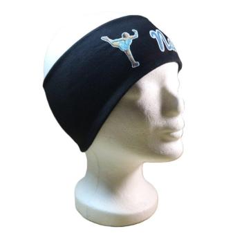 Preview: Stirnband mit Name blau Eiskunstlauf