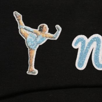 Preview: Stirnband mit Name blau Eiskunstlauf