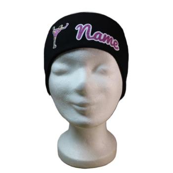 Stirnband mit Name pink Eiskunstlauf