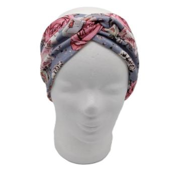 Preview: Knotenstirnband, Haarband Rosen schmal