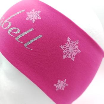 Preview: Stirnband mit Name pink