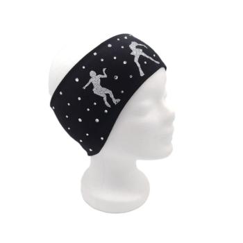 Stirnband Eiskunstlauf Elemente schwarz