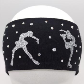Stirnband Eiskunstlauf Elemente schwarz