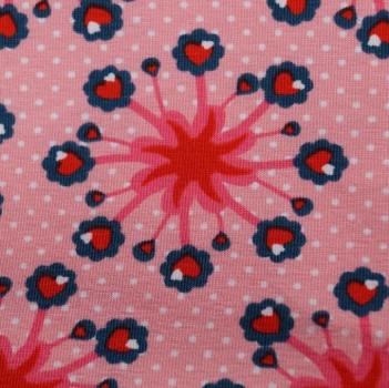 Jersey Meterware Herzblüte