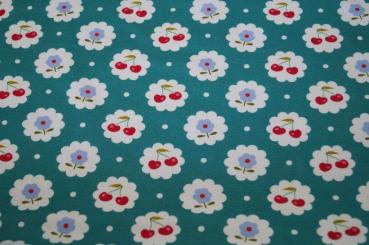 Preview: Jersey Kirschen und Blumen