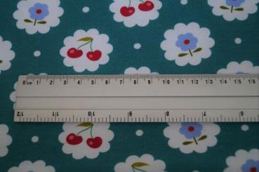 Preview: Jersey Kirschen und Blumen