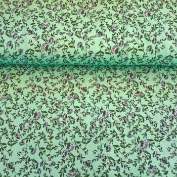 Jersey Blümchen grün