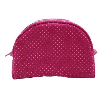 Preview: Schminktasche, Kosmetiktasche pink Punkte