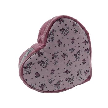 Preview: Tasche in Herzform rosa Blümchen