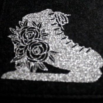 Preview: Sportpasshülle anthrazit Schlittschuh