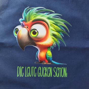 Preview: Baumwolltasche Lustiger Vogel