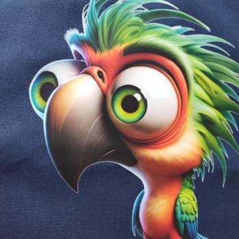 Preview: Baumwolltasche Lustiger Vogel