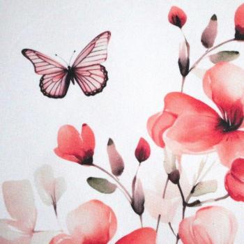 Preview: Einkaufstasche Gr. M, Blumen apricot