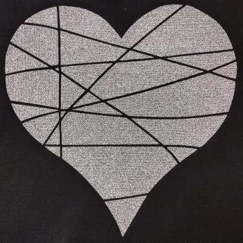 Preview: Turnbeutel schwarz Herz