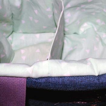 Preview: Tasche Eiskunstlauf Training, Bandentasche bestickt grün grau