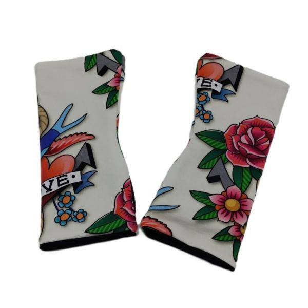 Wende- Armstulpen mit Daumenloch Tattoo-Stil Anker