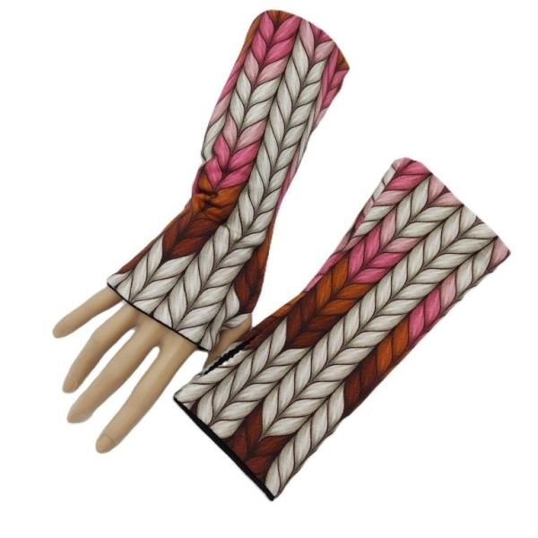 Wende- Armstulpen mit Daumenloch Strickmuster