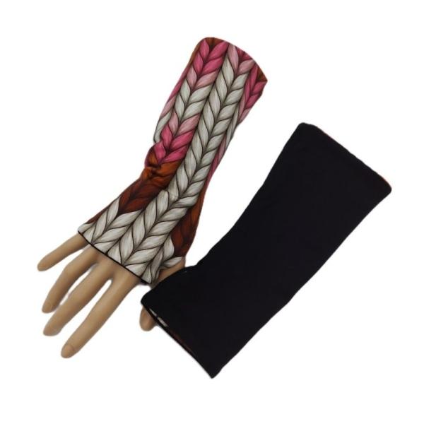 Wende- Armstulpen mit Daumenloch Strickmuster