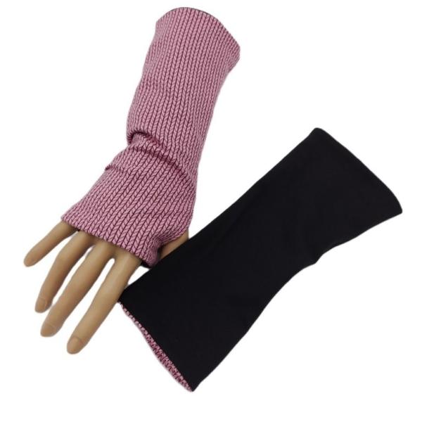 Wende- Armstulpen mit Daumenloch Strick