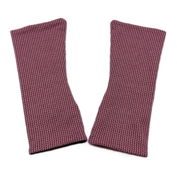 Wende- Armstulpen mit Daumenloch Strick