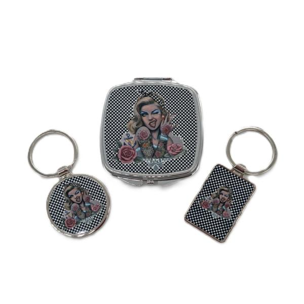 Rockabilly Anhänger oder Taschenspiegel