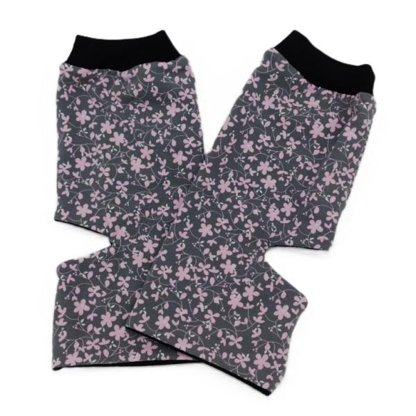 Wende-Yogasocken Blümchen rosa
