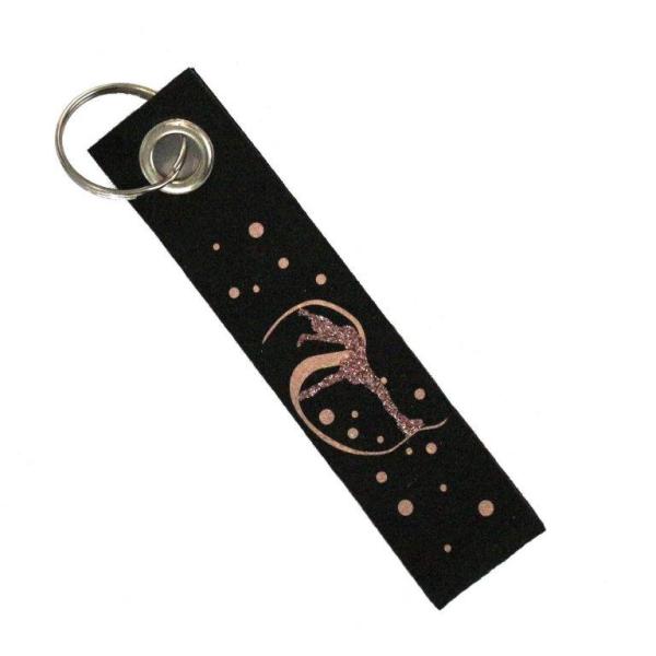 Schlüsselanhänger Eiskunstlauf Punkte rosa