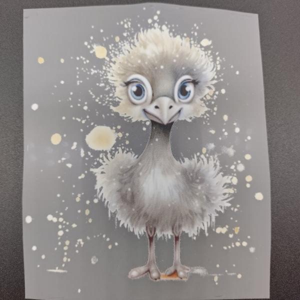 Bügelbild Straußenbaby