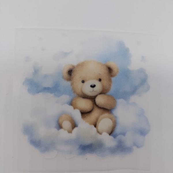 Bügelbild Bär Wolken